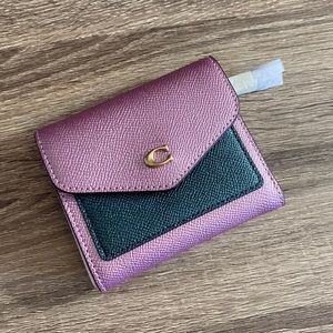 Coach Leather Wallet In Colorblock NWT